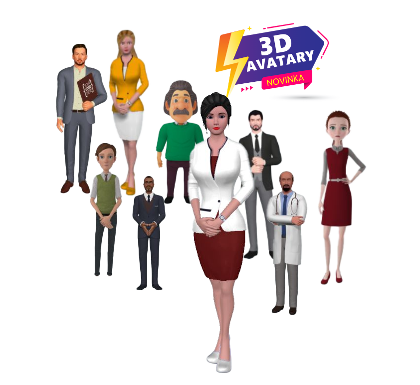 animované videá s 3D avatarmy